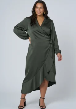 Girl Crush Satin Wrap Dress