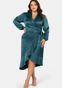 Girl Crush Satin Wrap Dress