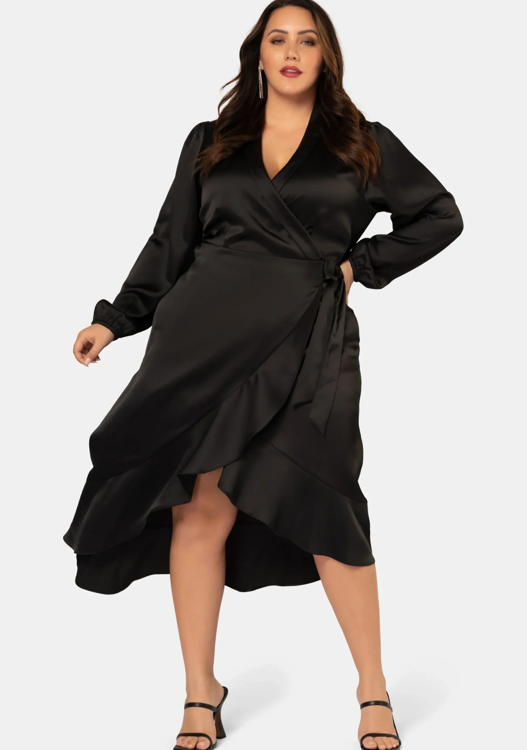 Girl Crush Satin Wrap Dress
