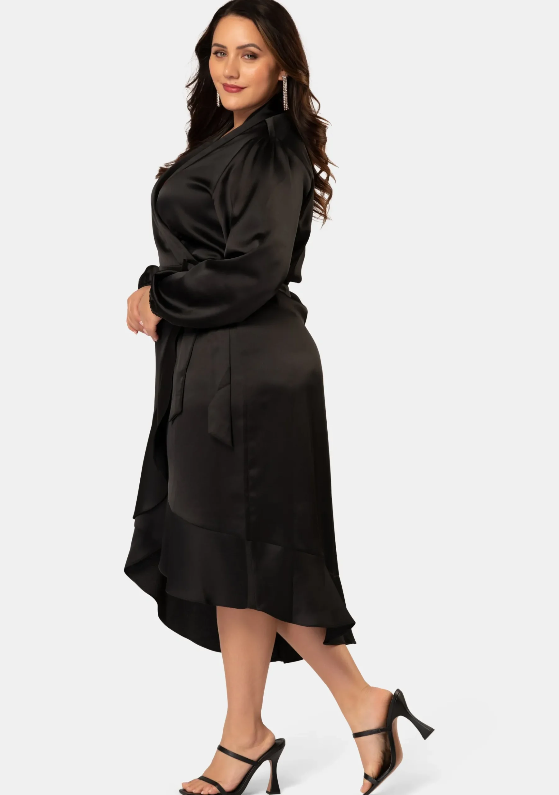 Girl Crush Satin Wrap Dress