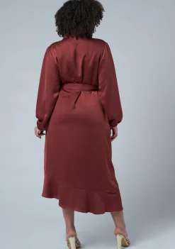 Girl Crush Satin Wrap Dress