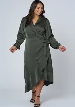Girl Crush Satin Wrap Dress
