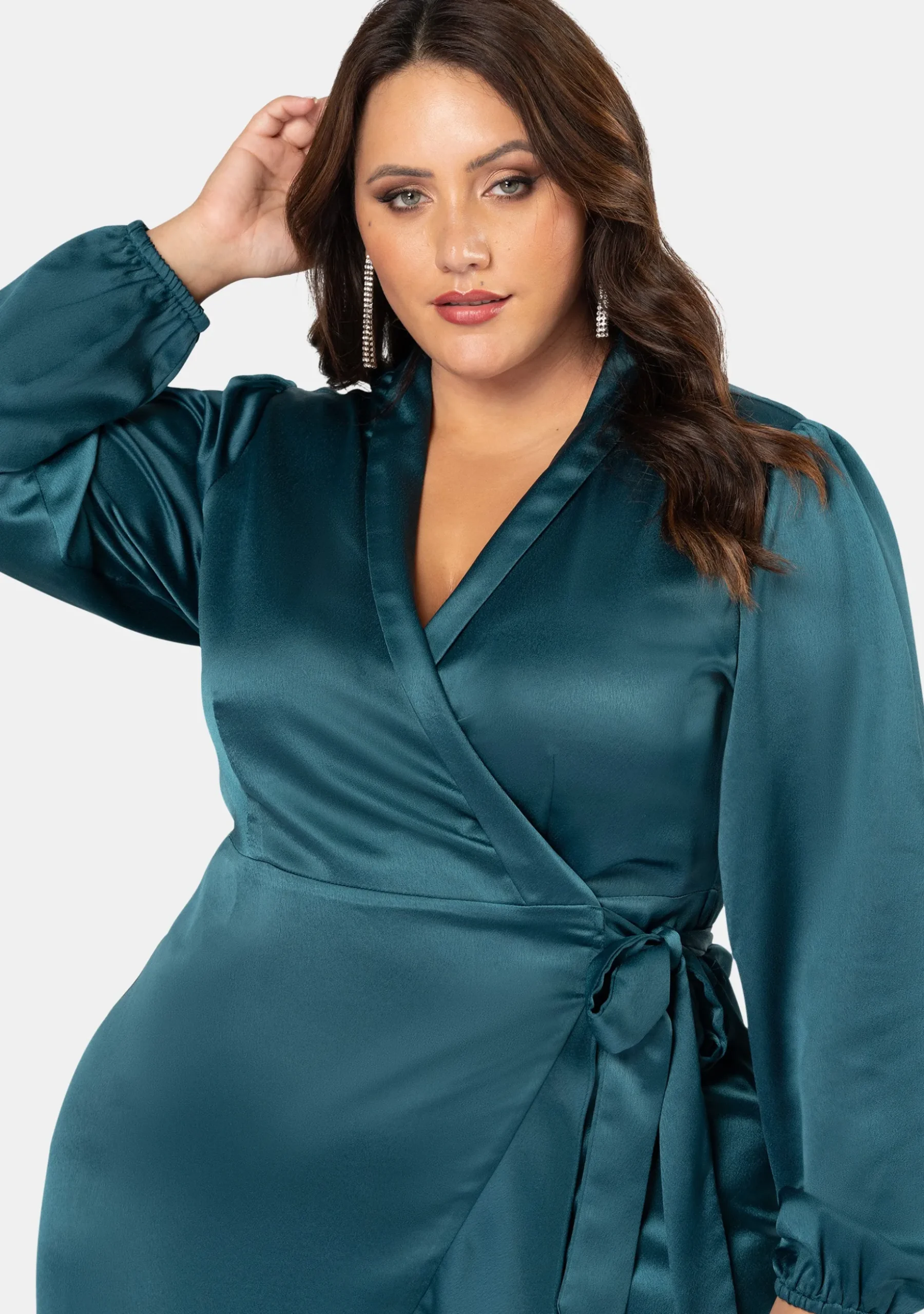 Girl Crush Satin Wrap Dress
