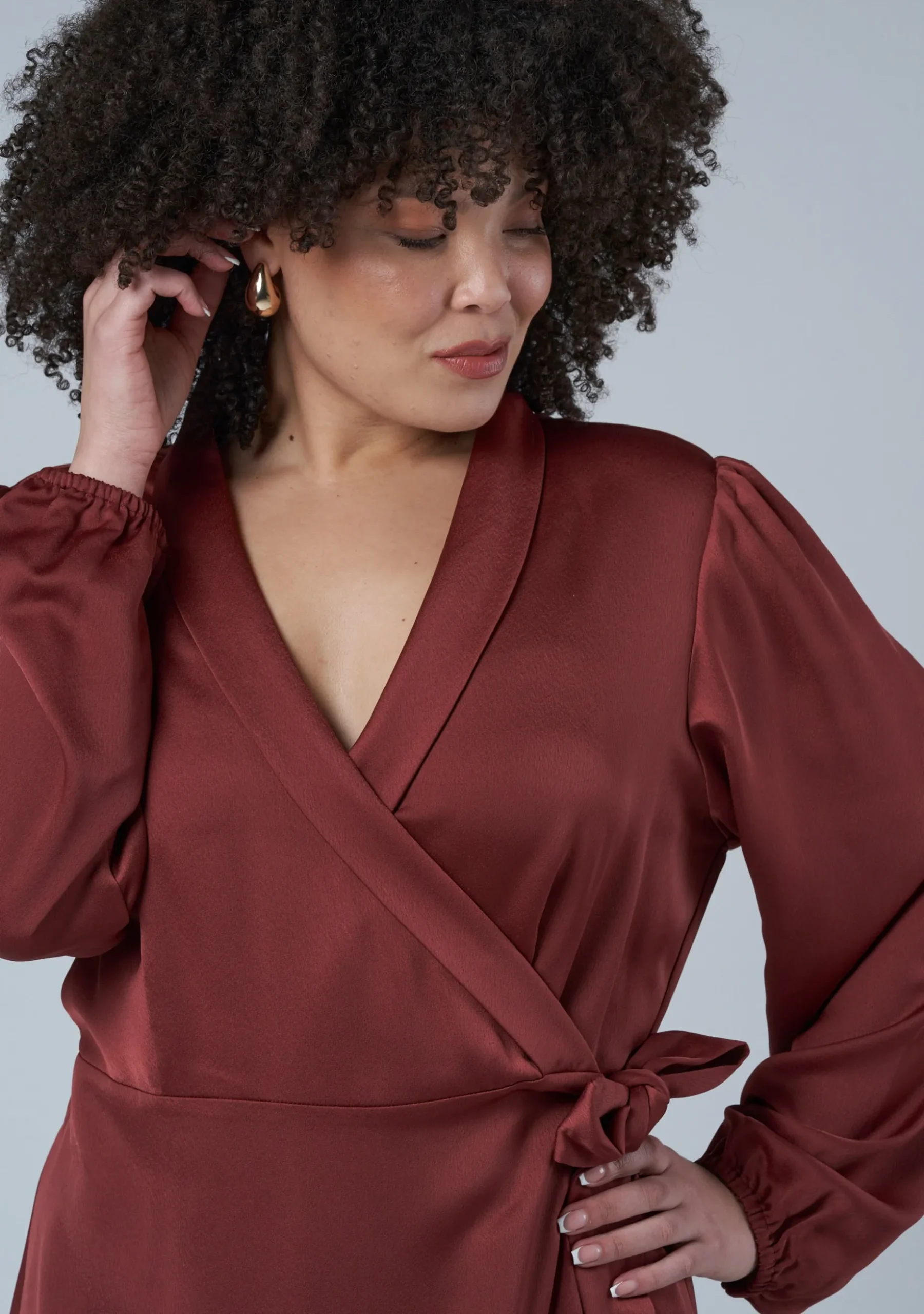 Girl Crush Satin Wrap Dress