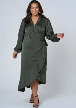 Girl Crush Satin Wrap Dress