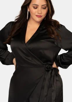 Girl Crush Satin Wrap Dress