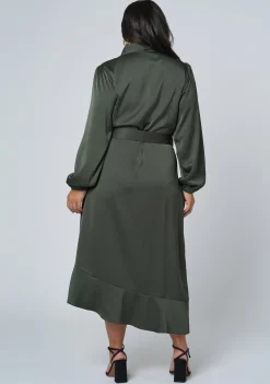 Girl Crush Satin Wrap Dress