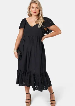 Girlz Broderie Maxi Dress