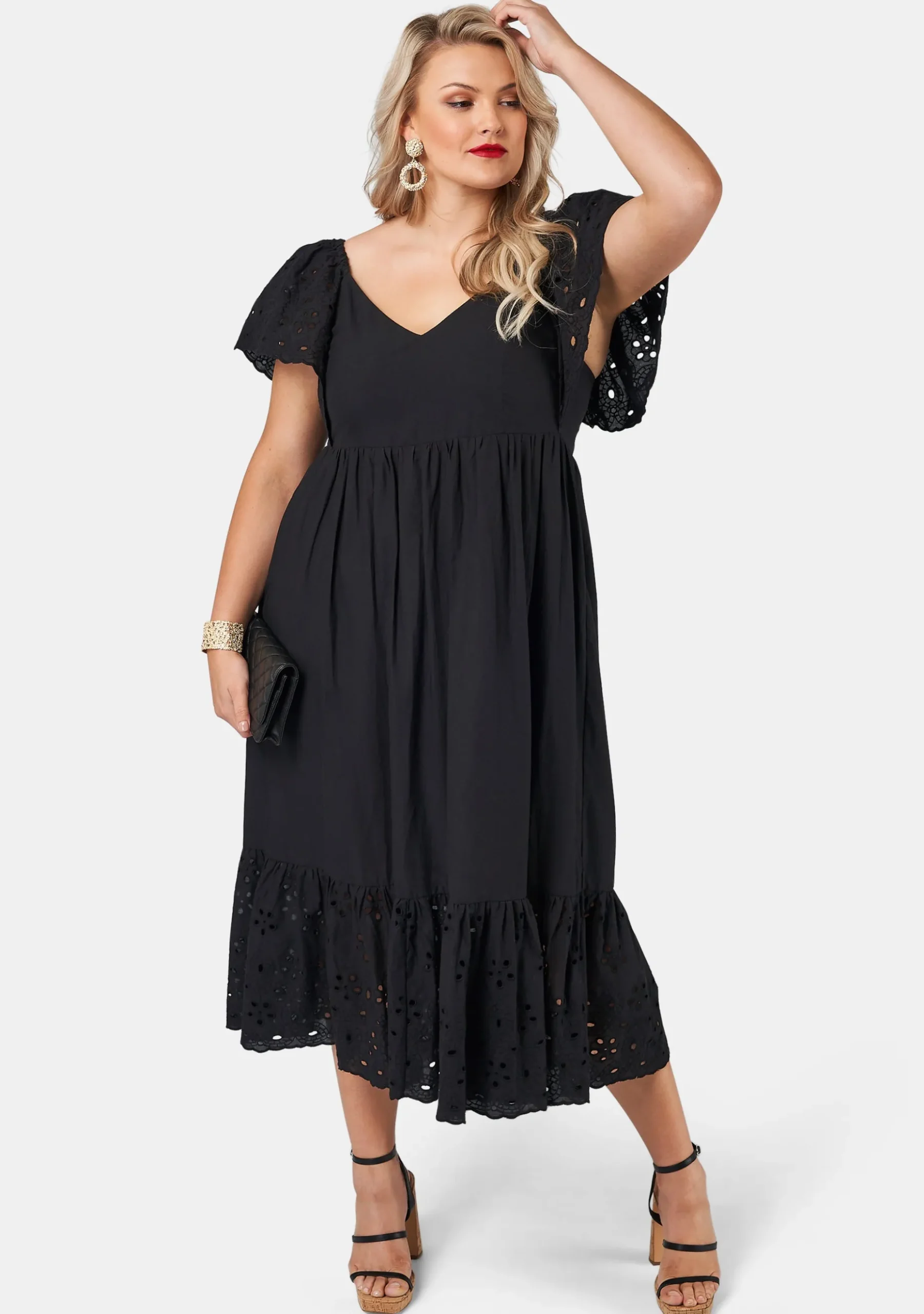 Girlz Broderie Maxi Dress
