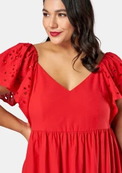 Girlz Broderie Maxi Dress