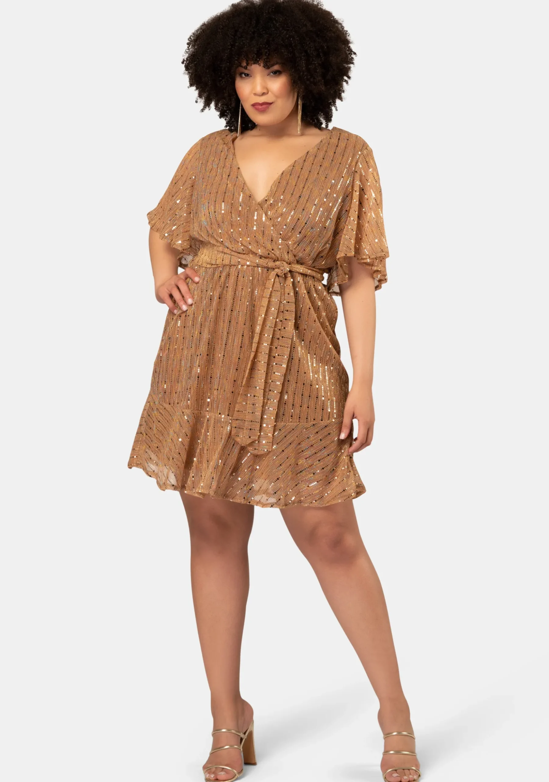Glow Frill Hem Mini Dress