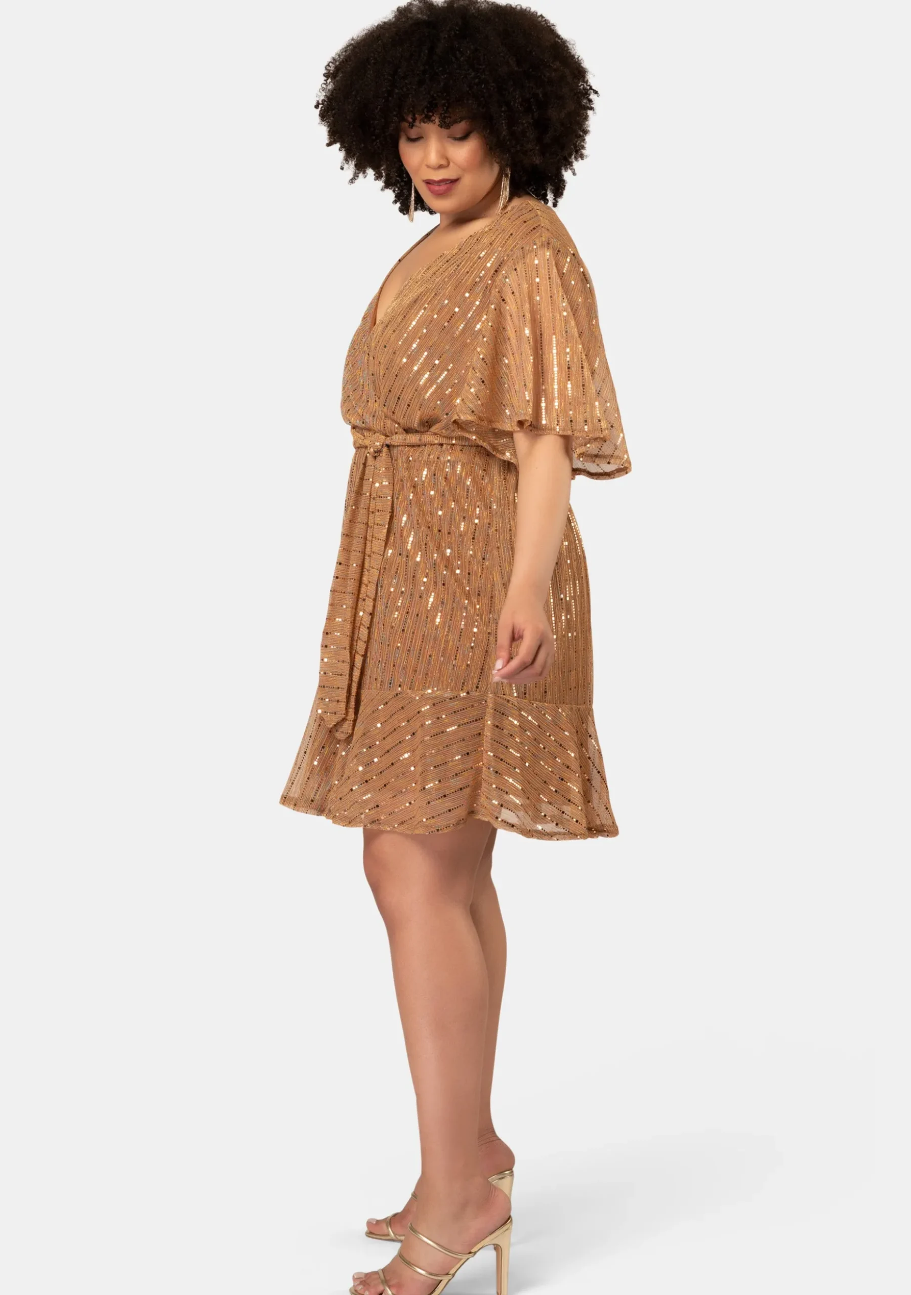 Glow Frill Hem Mini Dress