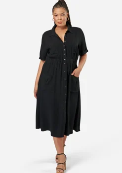 Gone Rogue Midi Shirt Dress