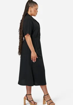 Gone Rogue Midi Shirt Dress