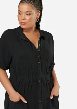 Gone Rogue Midi Shirt Dress