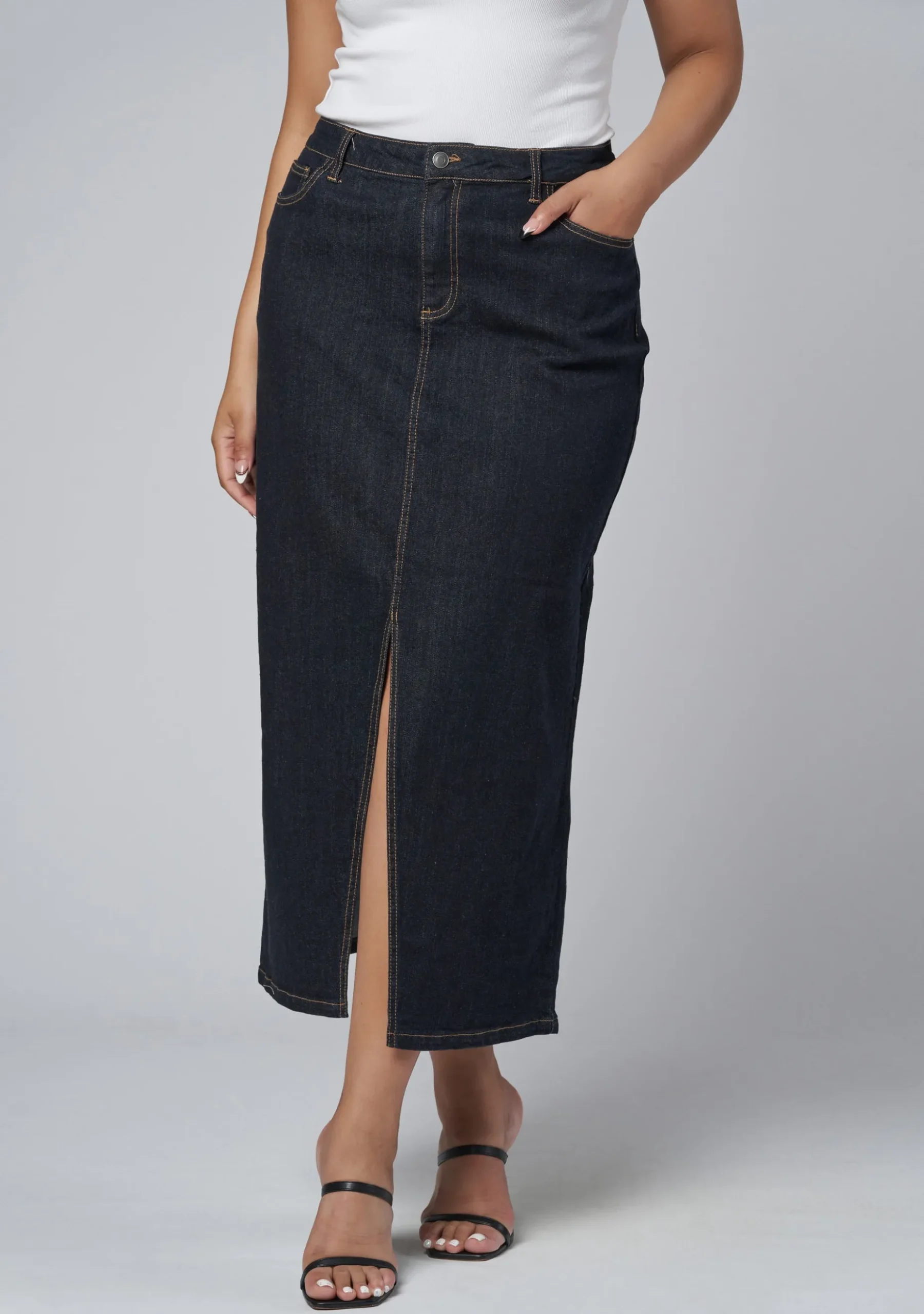 Hype Denim Maxi Skirt