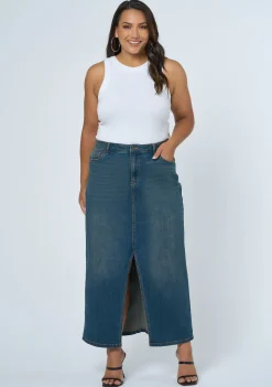Hype Denim Maxi Skirt