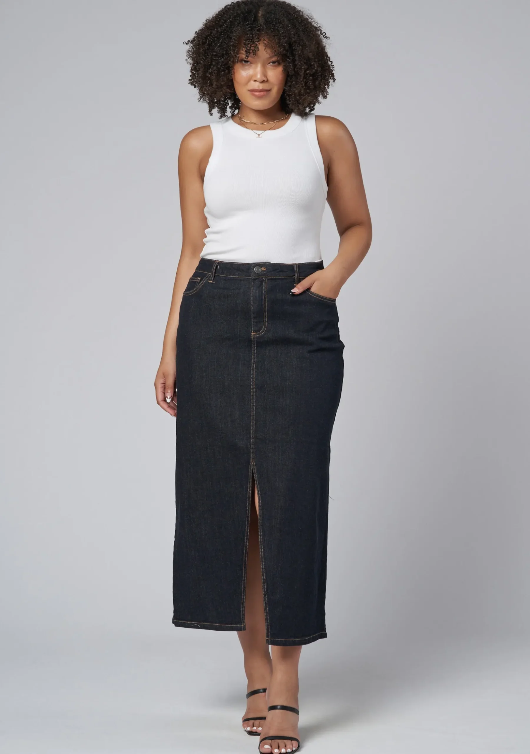 Hype Denim Maxi Skirt