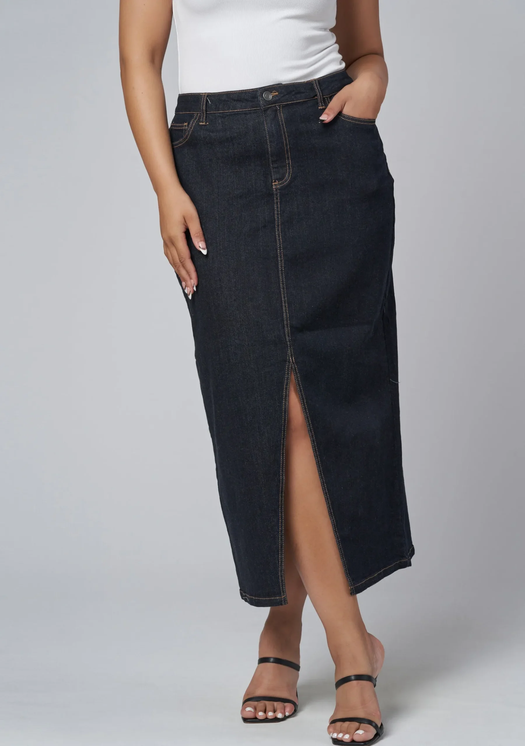 Hype Denim Maxi Skirt