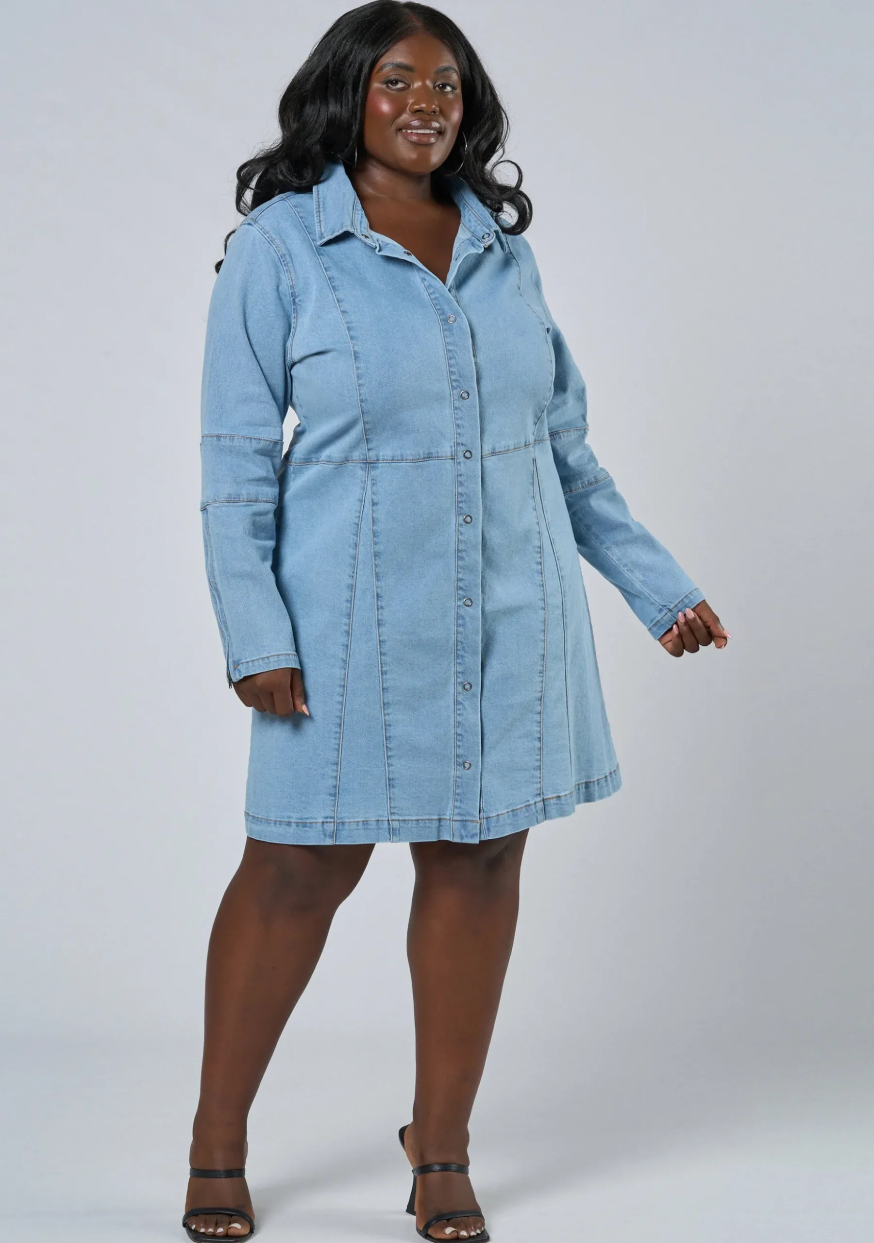 In My Head Denim Mini Dress