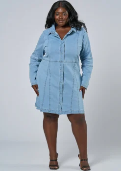 In My Head Denim Mini Dress