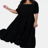 Isadora Balloon Sleeve Maxi Dress