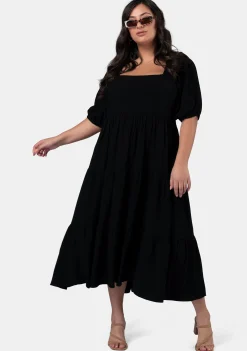 Isadora Balloon Sleeve Maxi Dress