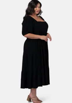 Isadora Balloon Sleeve Maxi Dress