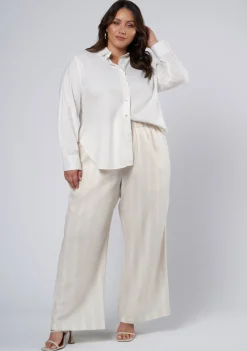 Issa Striped Linen Pants