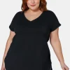 Jacinta Longline V Neck Tee