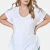 Jacinta Longline V Neck Tee