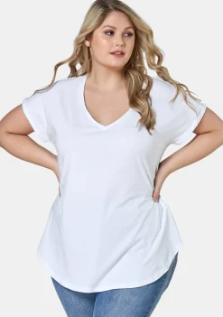 Jacinta Longline V Neck Tee