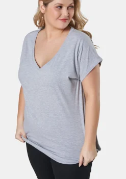 Jacinta Longline V Neck Tee