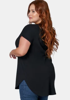 Jacinta Longline V Neck Tee