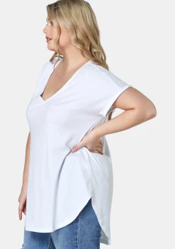 Jacinta Longline V Neck Tee