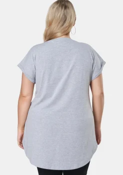 Jacinta Longline V Neck Tee