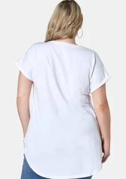 Jacinta Longline V Neck Tee