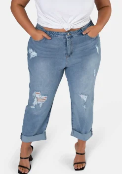 Jump Around Distressed Jean