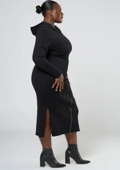 Kick It Hooded Knit Dress