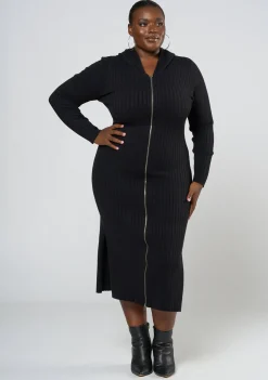 Kick It Hooded Knit Dress