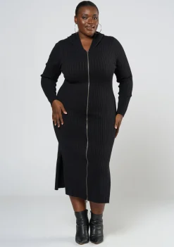 Kick It Hooded Knit Dress