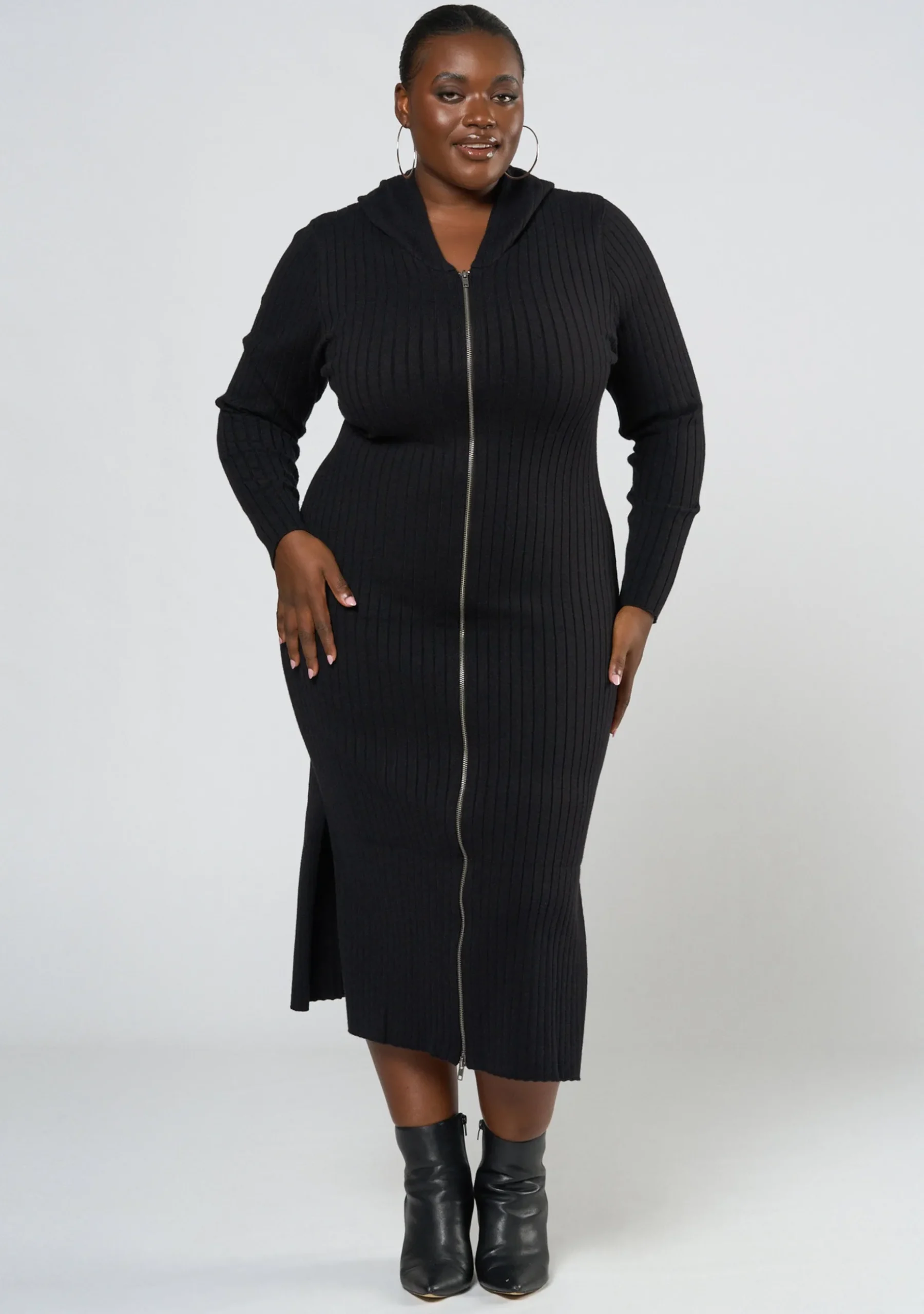 Kick It Hooded Knit Dress