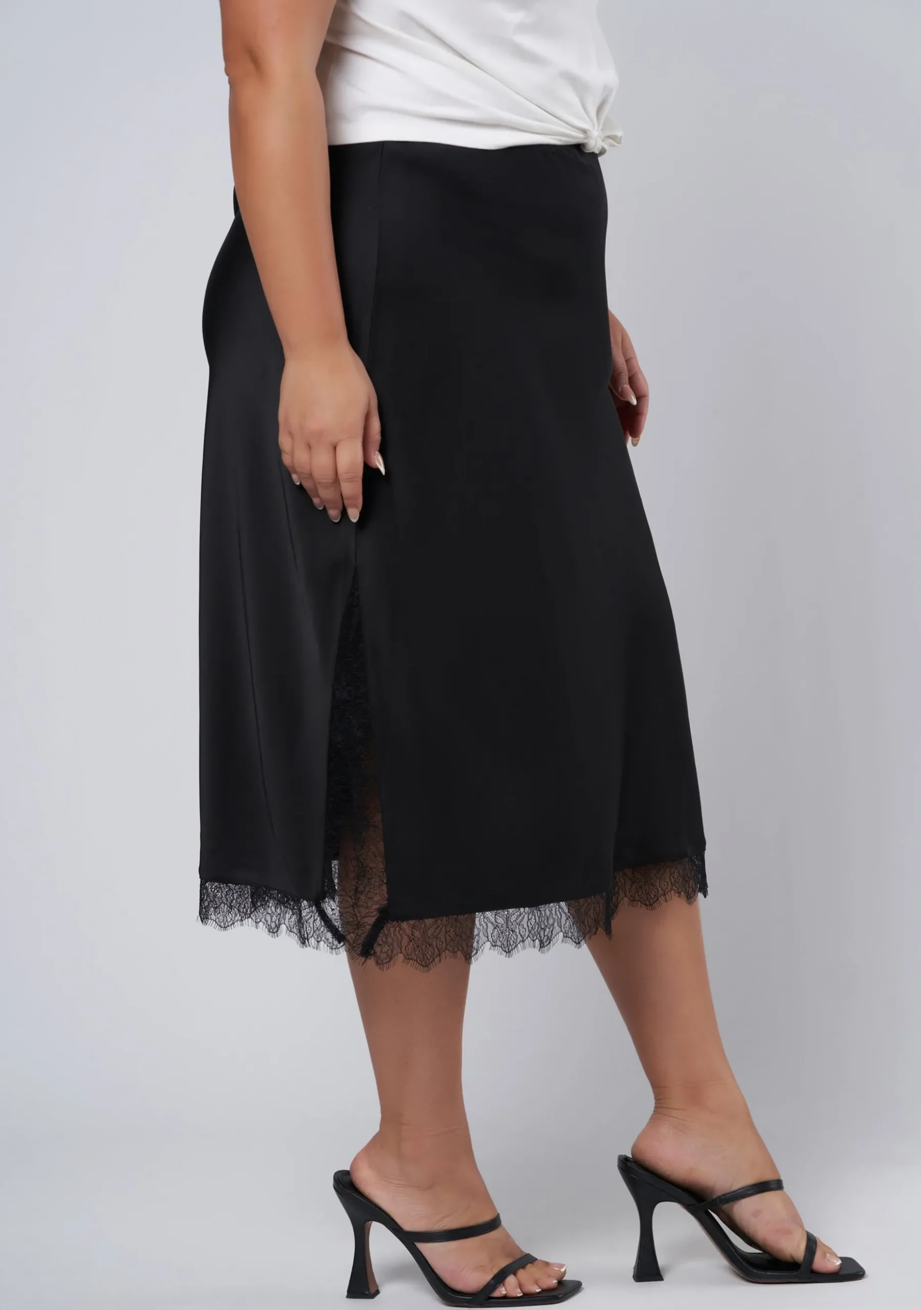 Last Nite Midi Slip Skirt