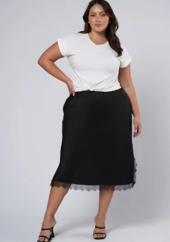 Last Nite Midi Slip Skirt
