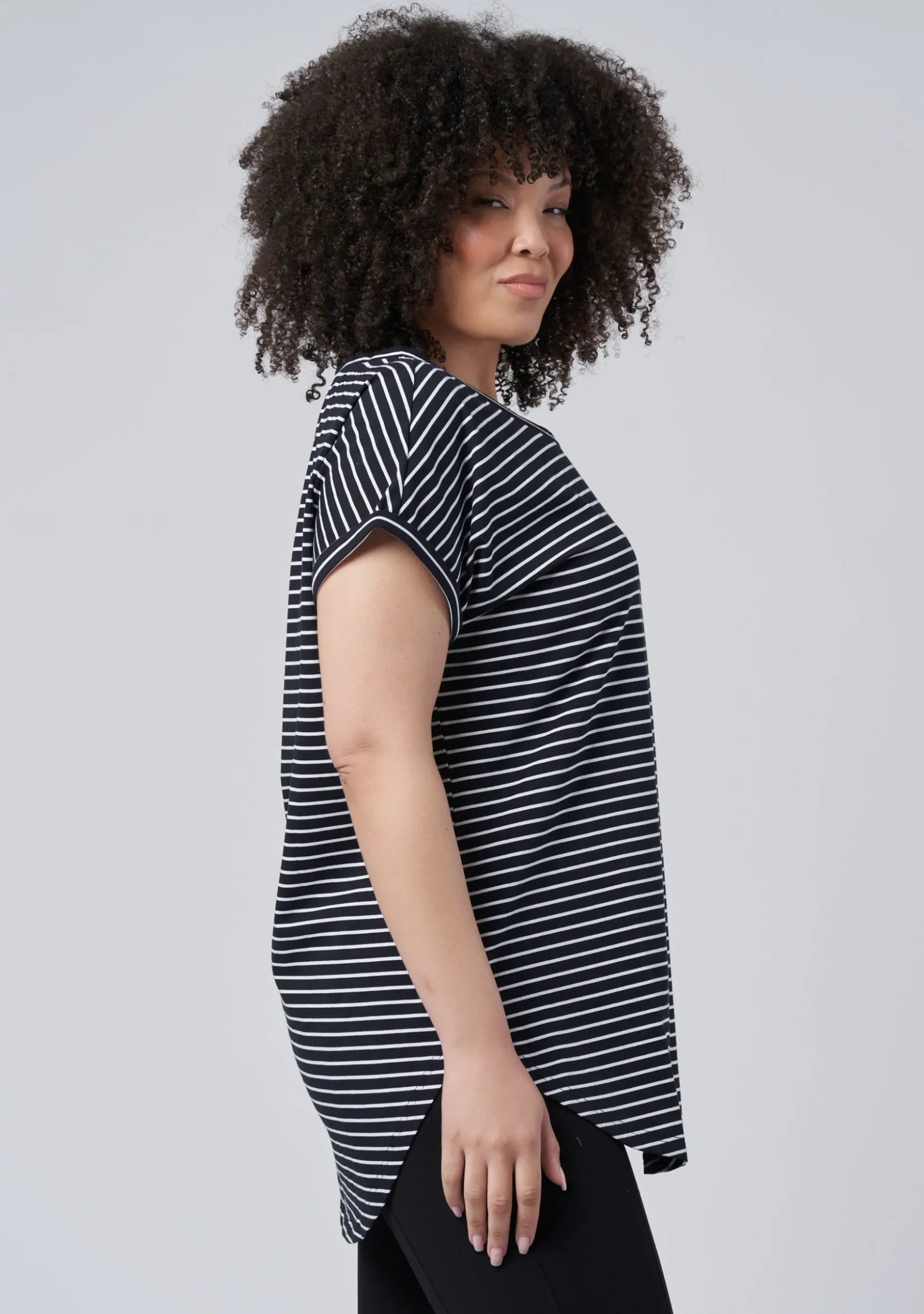 Lauren Longline Stripe Tee