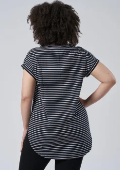 Lauren Longline Stripe Tee