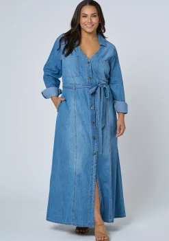 Leah Chambray Maxi Dress