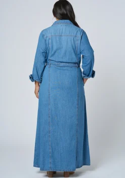 Leah Chambray Maxi Dress
