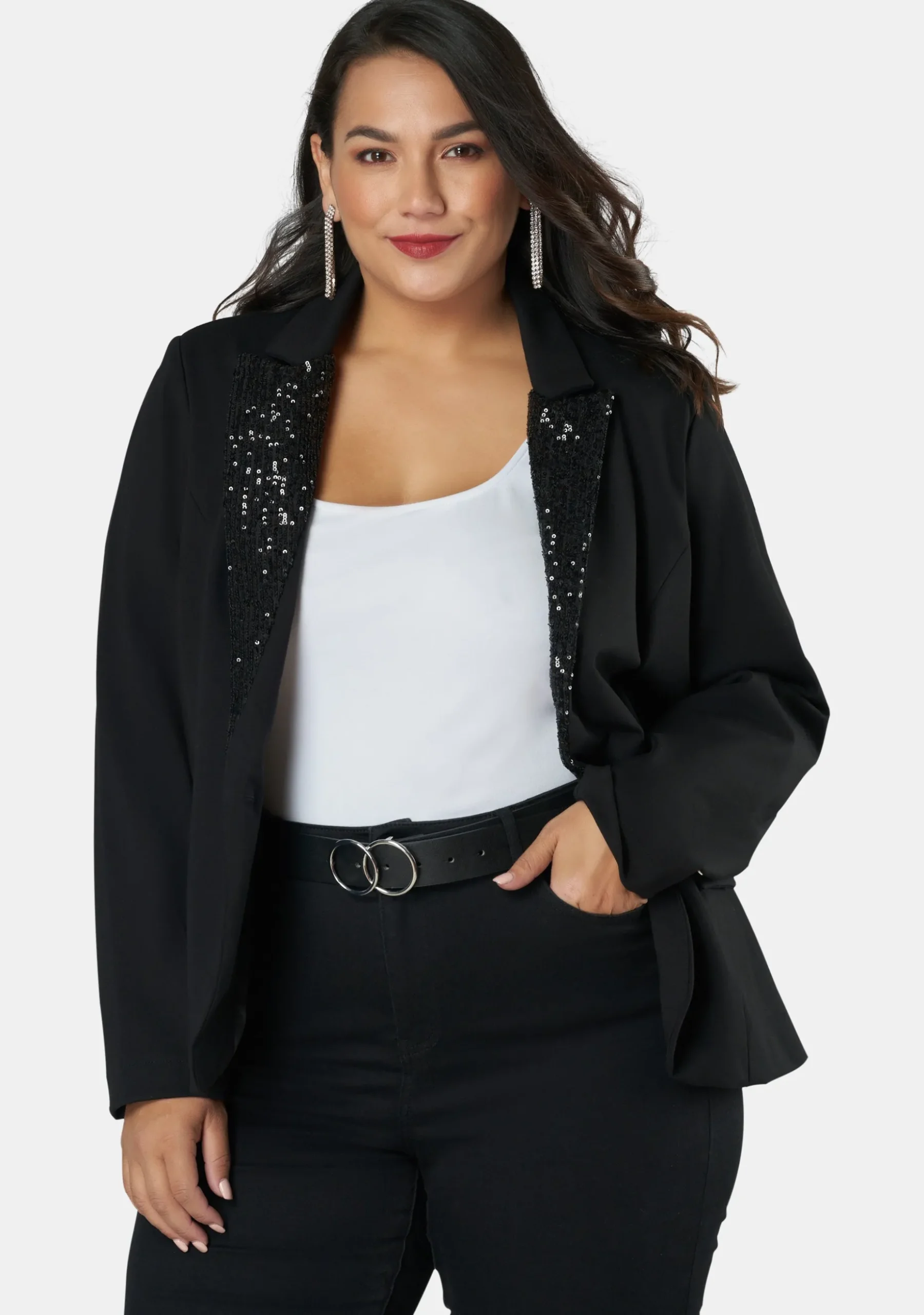 Lick It Embellished Lapel Blazer