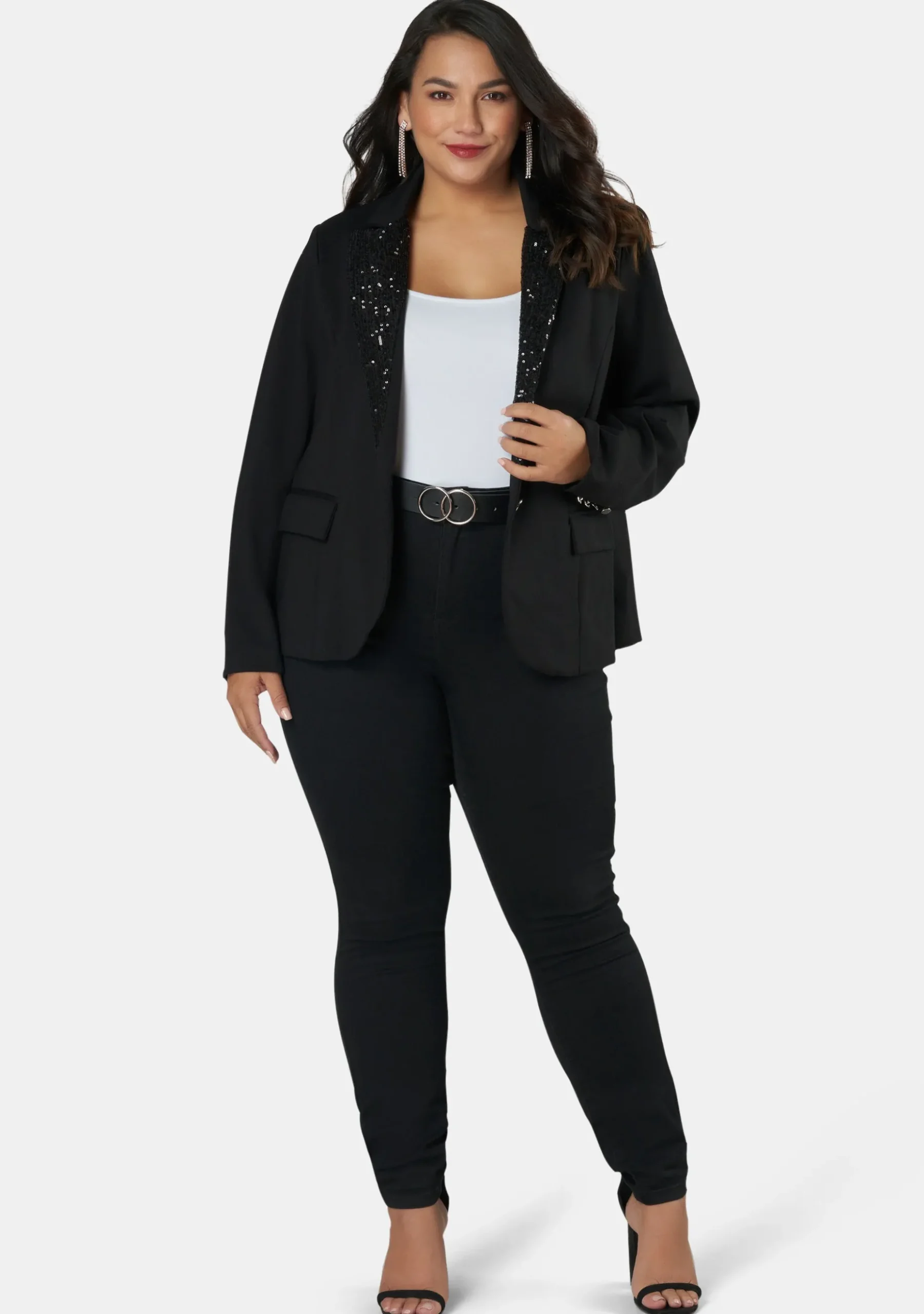 Lick It Embellished Lapel Blazer